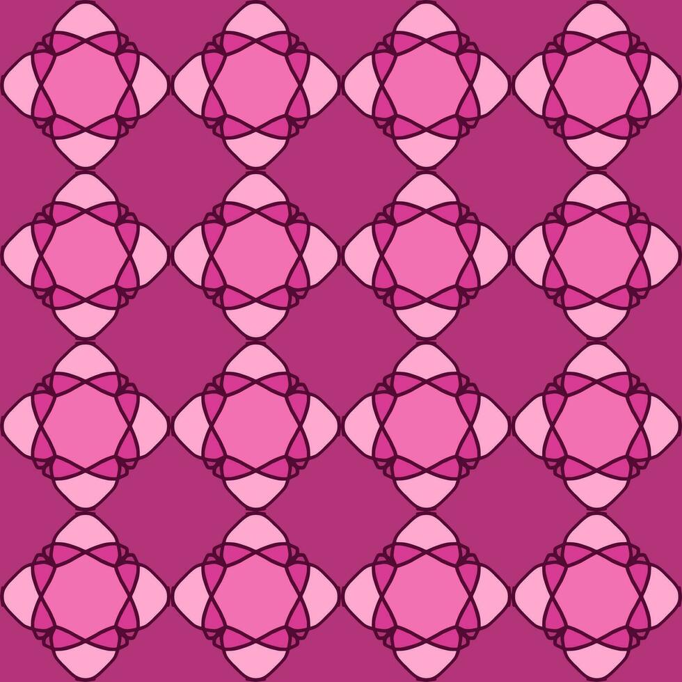 rose magenta pêche Rose mandala sans couture floral ancien intérieur plat conception Contexte vecteur illustration