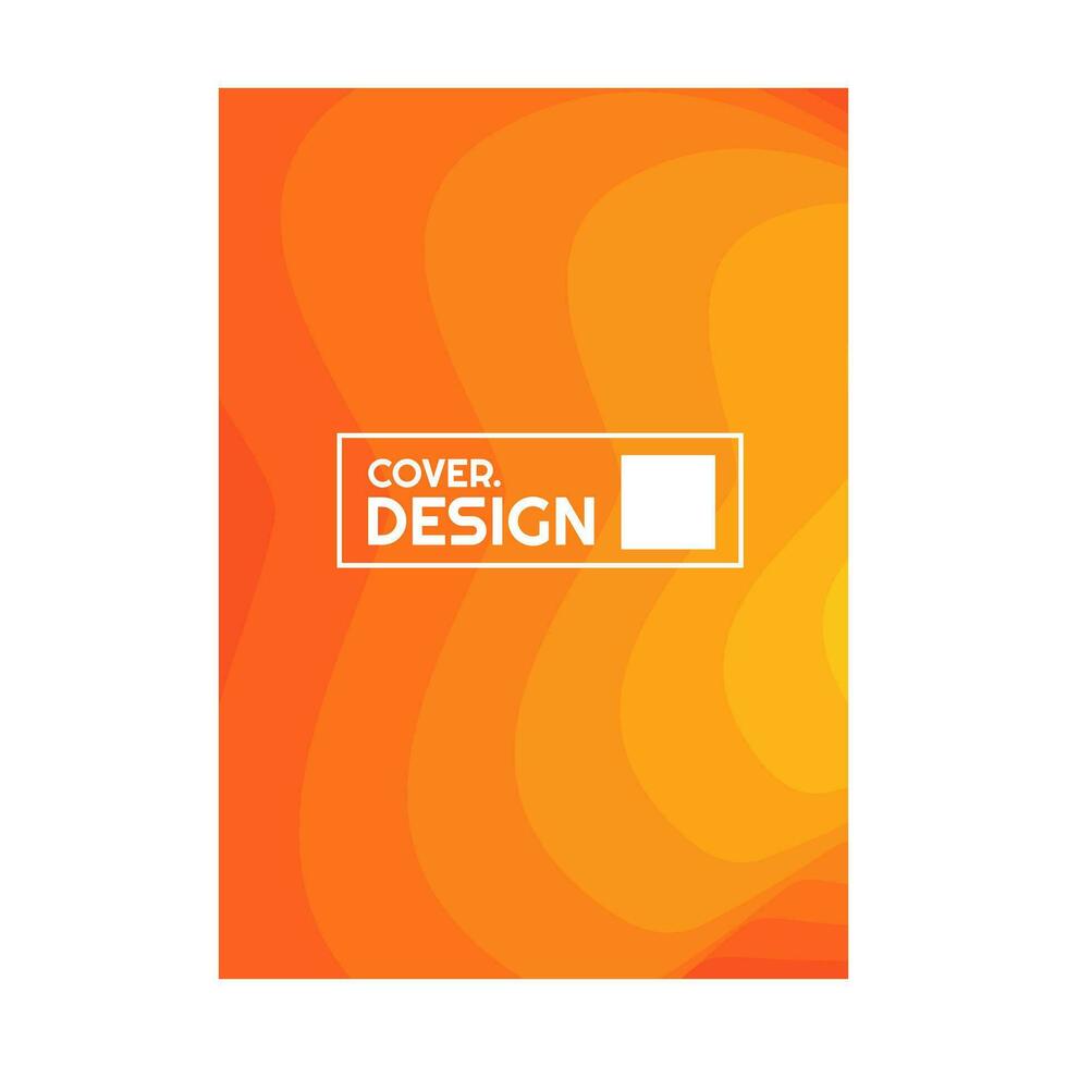 coloré Jaune Orange demi-teinte pente Facile portrait couverture conception vecteur illustration