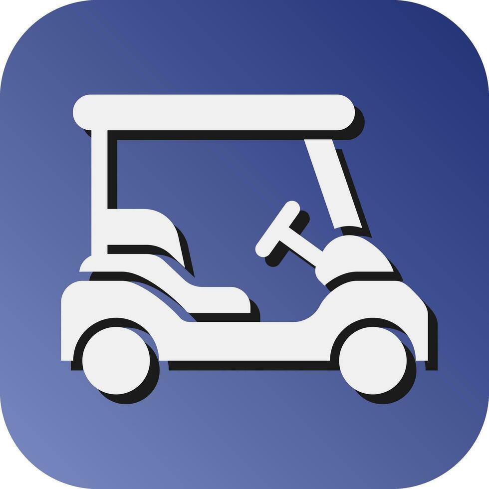 le golf Chariot vecteur glyphe pente Contexte icône pour personnel et commercial utiliser.