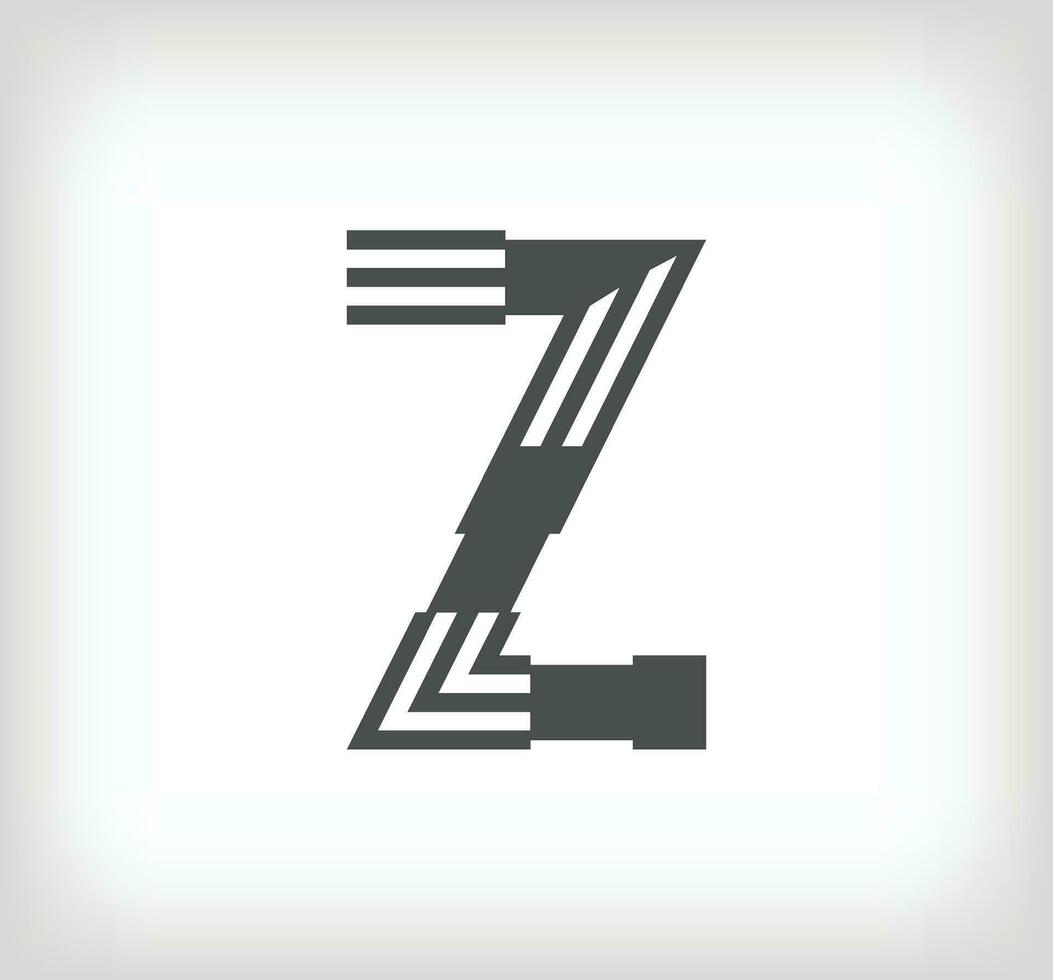 lettre z linéaire moderne logo. le lettre est dans ligne bande former. alphabet lettre personnage et linéaire abstrait conception. logo, entreprise identité, application, Créatif affiche et plus. vecteur