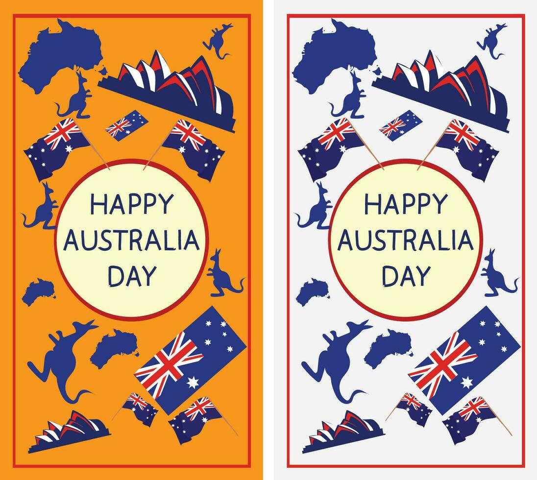 illustration vectorielle de joyeux jour de l'australie vecteur