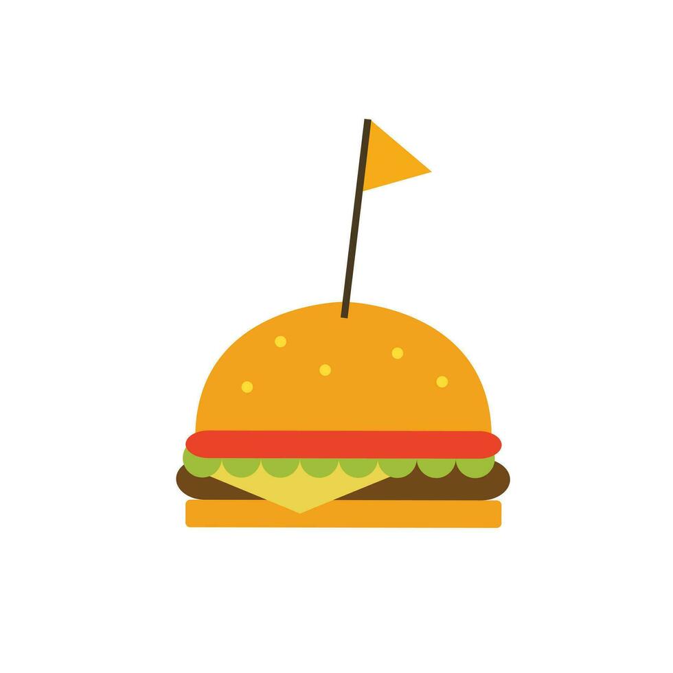 Hamburger Facile icône vecteur