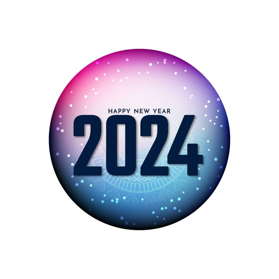 coloré content Nouveau année 2024 moderne salutation Contexte conception vecteur