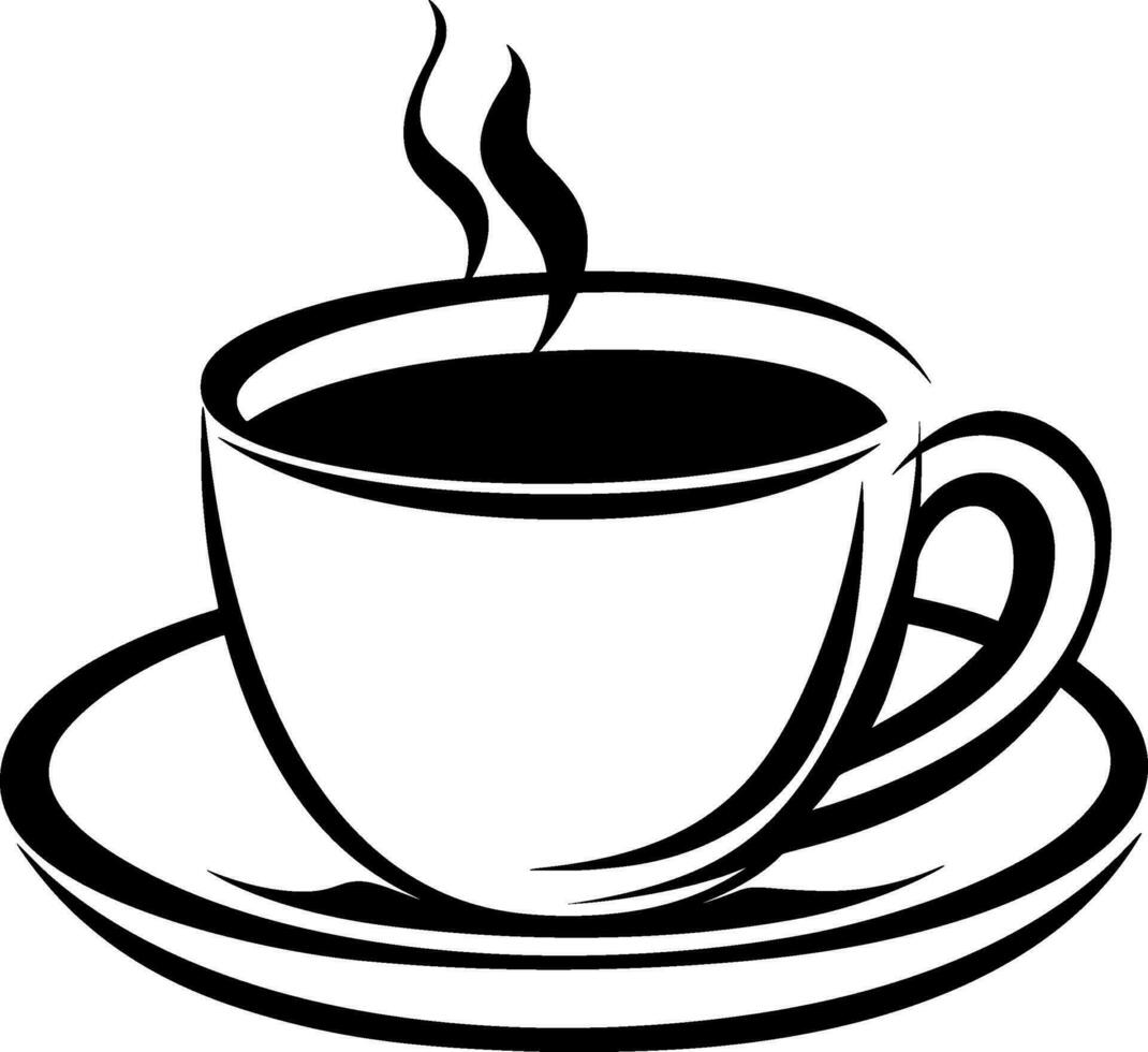 tasse de café thé avec vapeur icône dans noir Facile conception sur un isolé Contexte. eps dix vecteur. ai généré illustration. vecteur