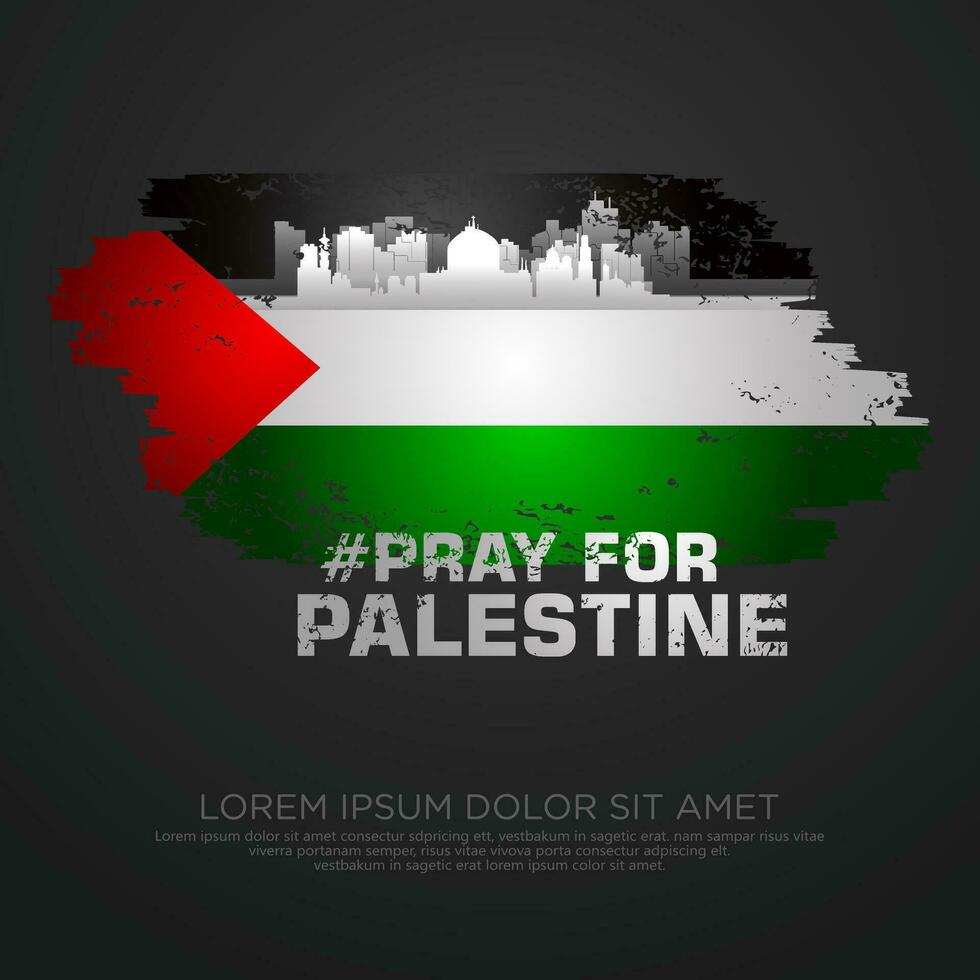 palestinien la sympathie campagne salutation carte vecteur