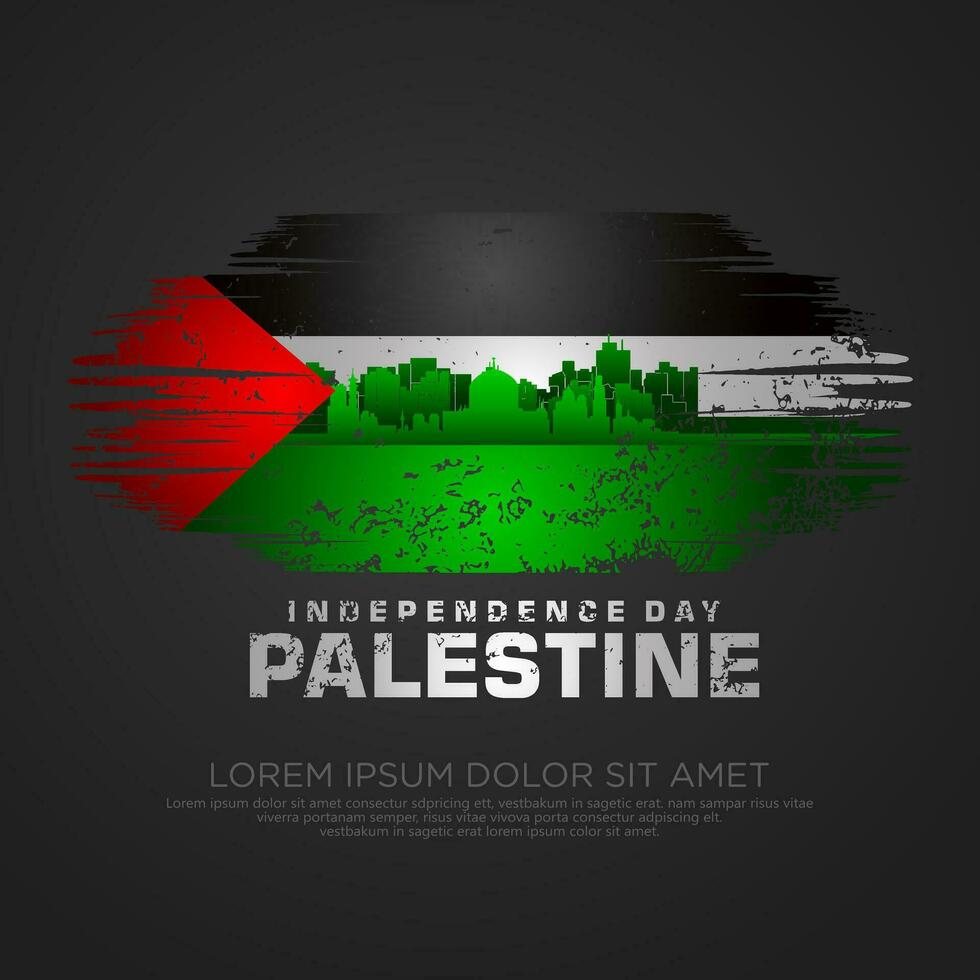 palestinien la sympathie campagne salutation carte vecteur