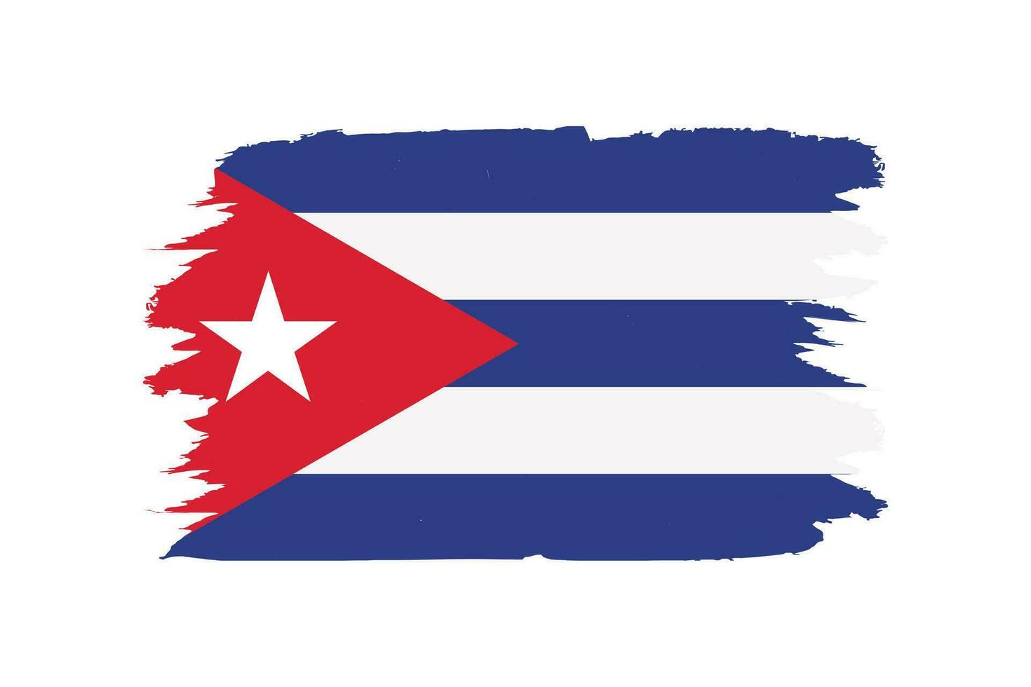 vecteur illustration de république de Cuba drapeau