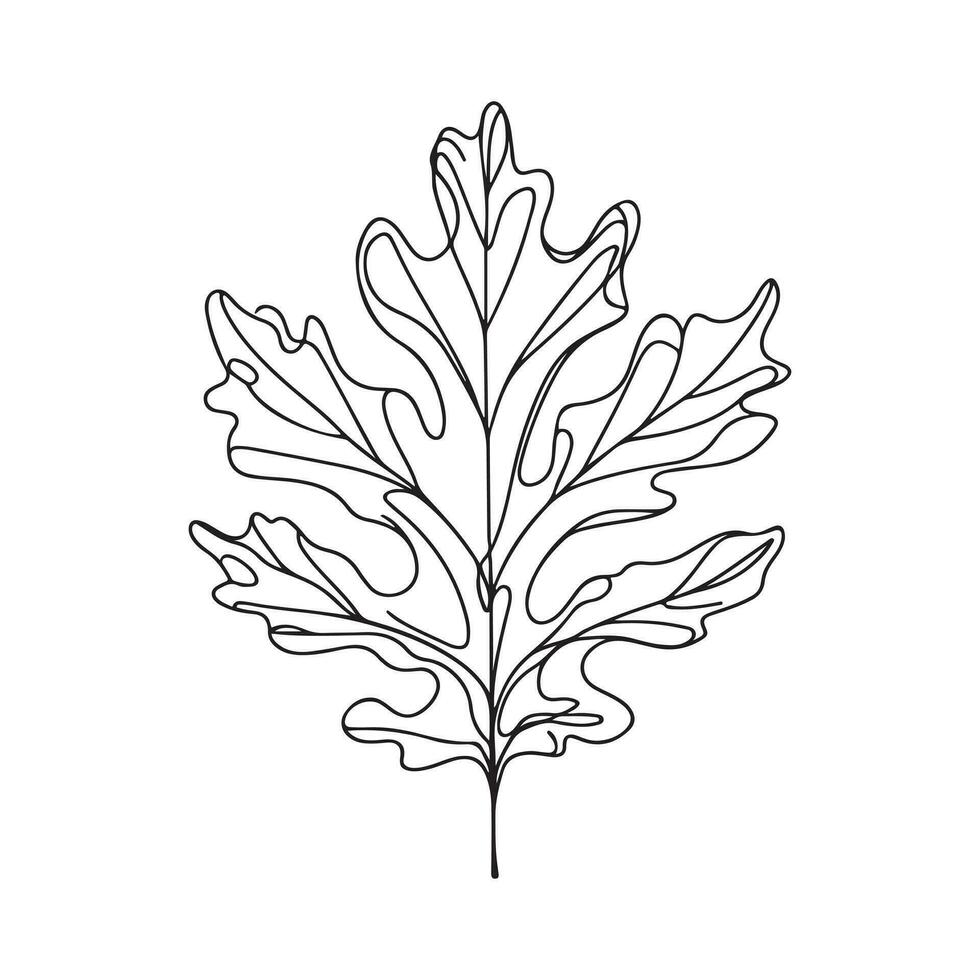 esthétique décoratif ligne art illustration de feuille, floral vecteur