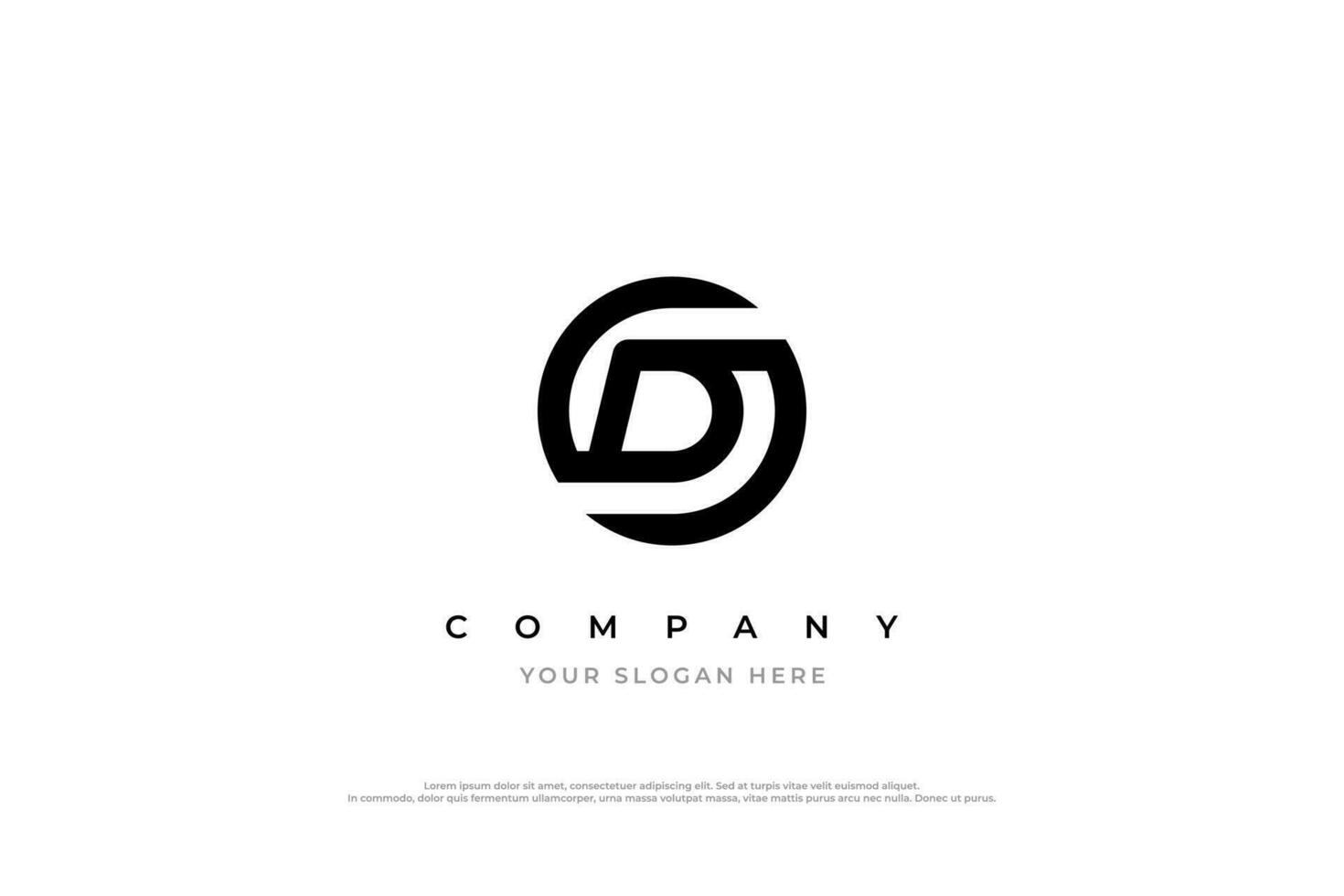 lettre initiale logo sd ou vecteur de conception de logo monogramme ds