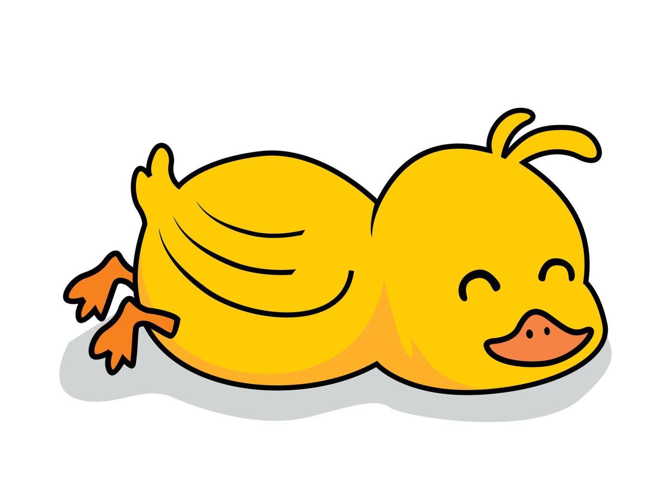 illustration de canard paresseux dessin animé bébé canard vecteur