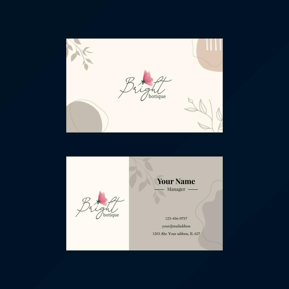 affaires carte ensemble magnifique Rose affaires carte mode et beauté logo gratuit vecteur