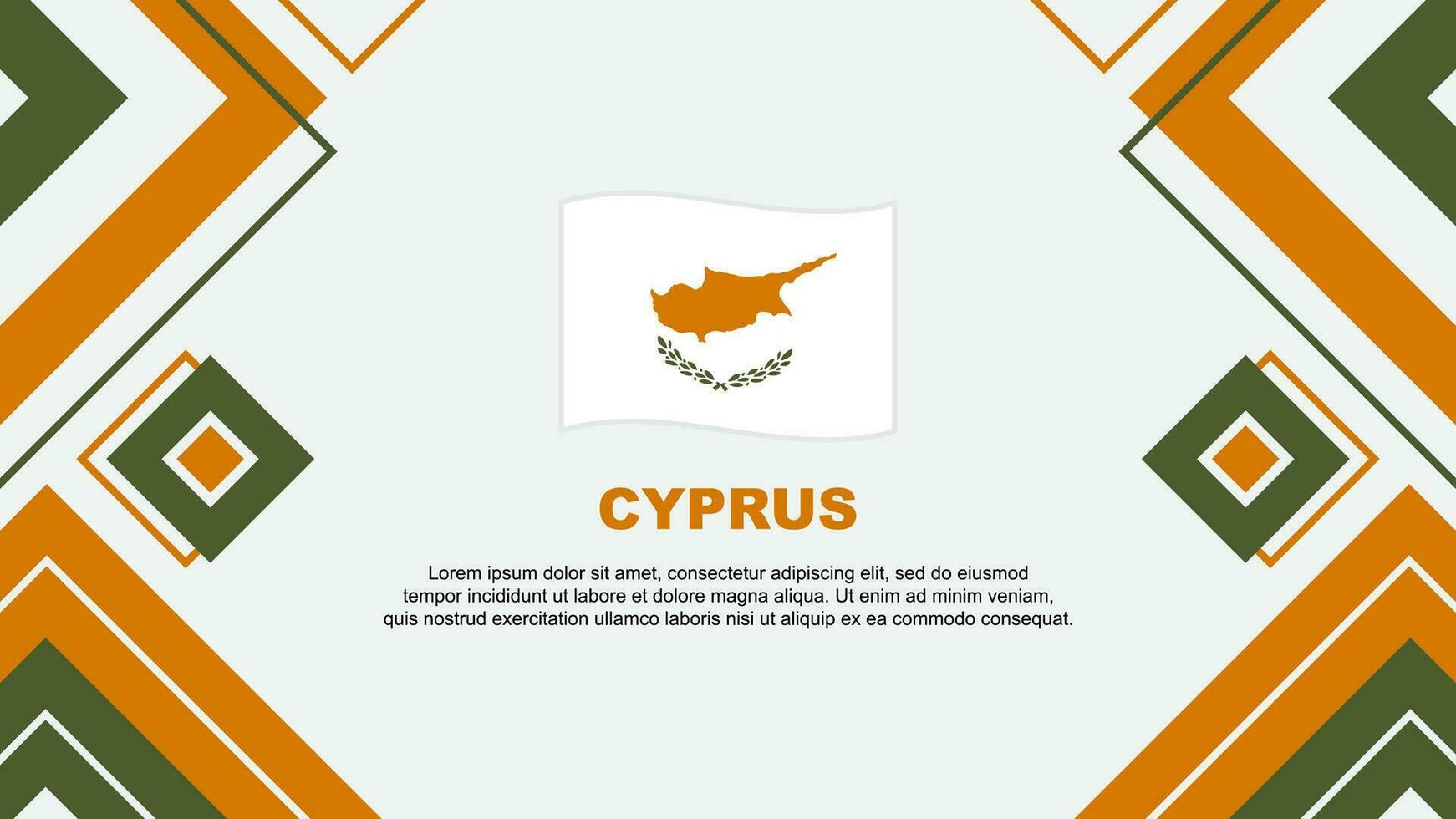 Chypre drapeau abstrait Contexte conception modèle. Chypre indépendance journée bannière fond d'écran vecteur illustration. Chypre Contexte