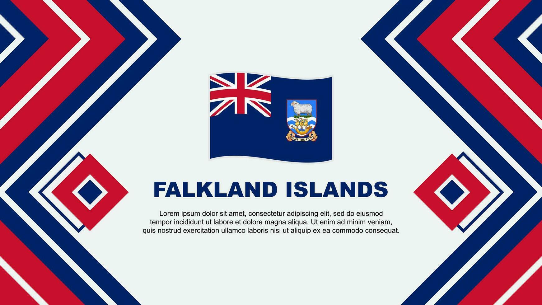 Falkland îles drapeau abstrait Contexte conception modèle. Falkland îles indépendance journée bannière fond d'écran vecteur illustration. Falkland îles conception