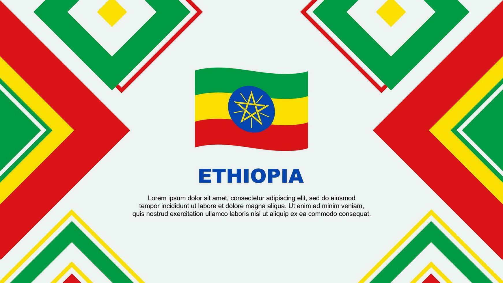 Ethiopie drapeau abstrait Contexte conception modèle. Ethiopie indépendance journée bannière fond d'écran vecteur illustration. Ethiopie indépendance journée