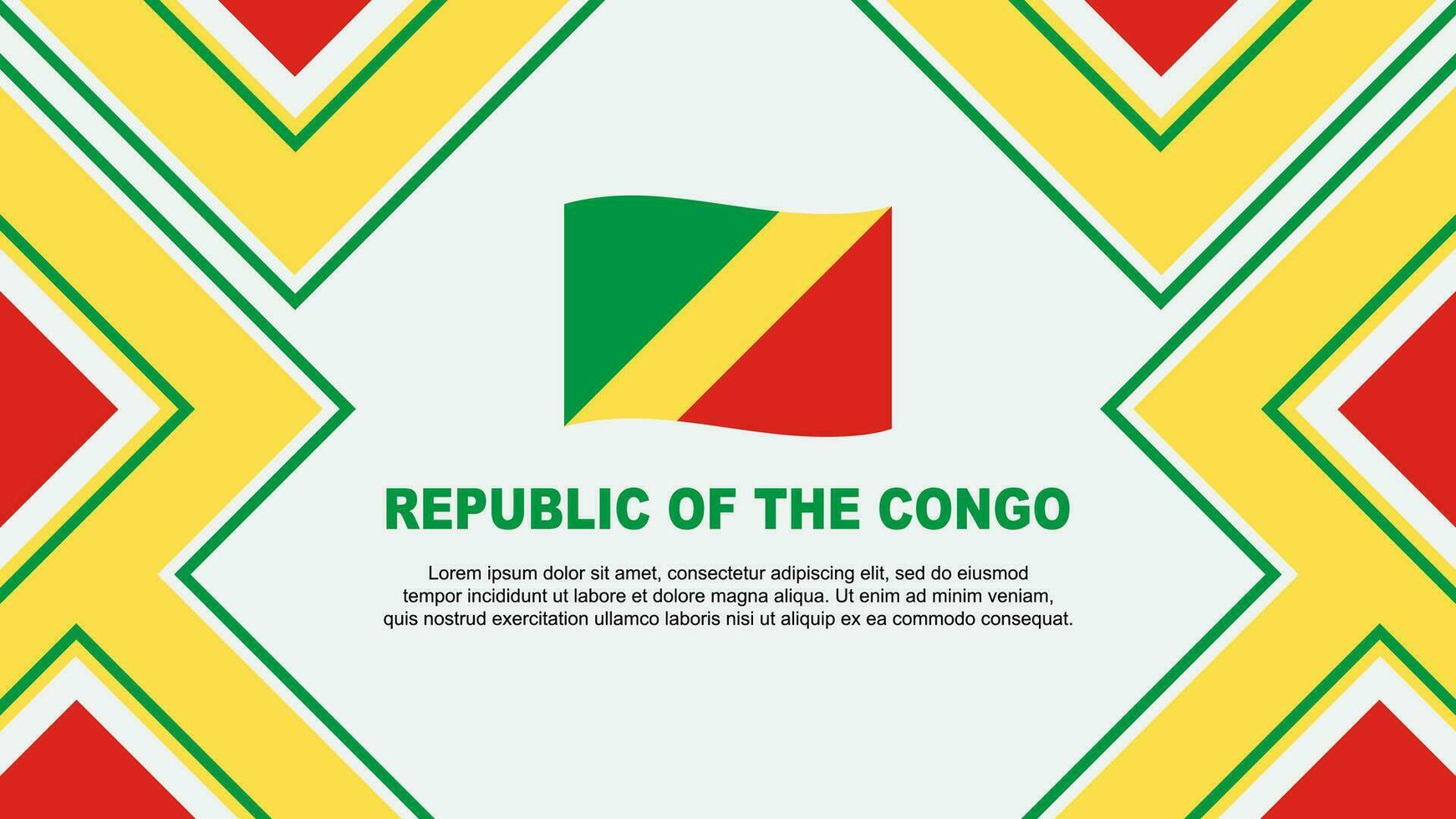 république de le Congo drapeau abstrait Contexte conception modèle. république de le Congo indépendance journée bannière fond d'écran vecteur illustration. république de le Congo vecteur