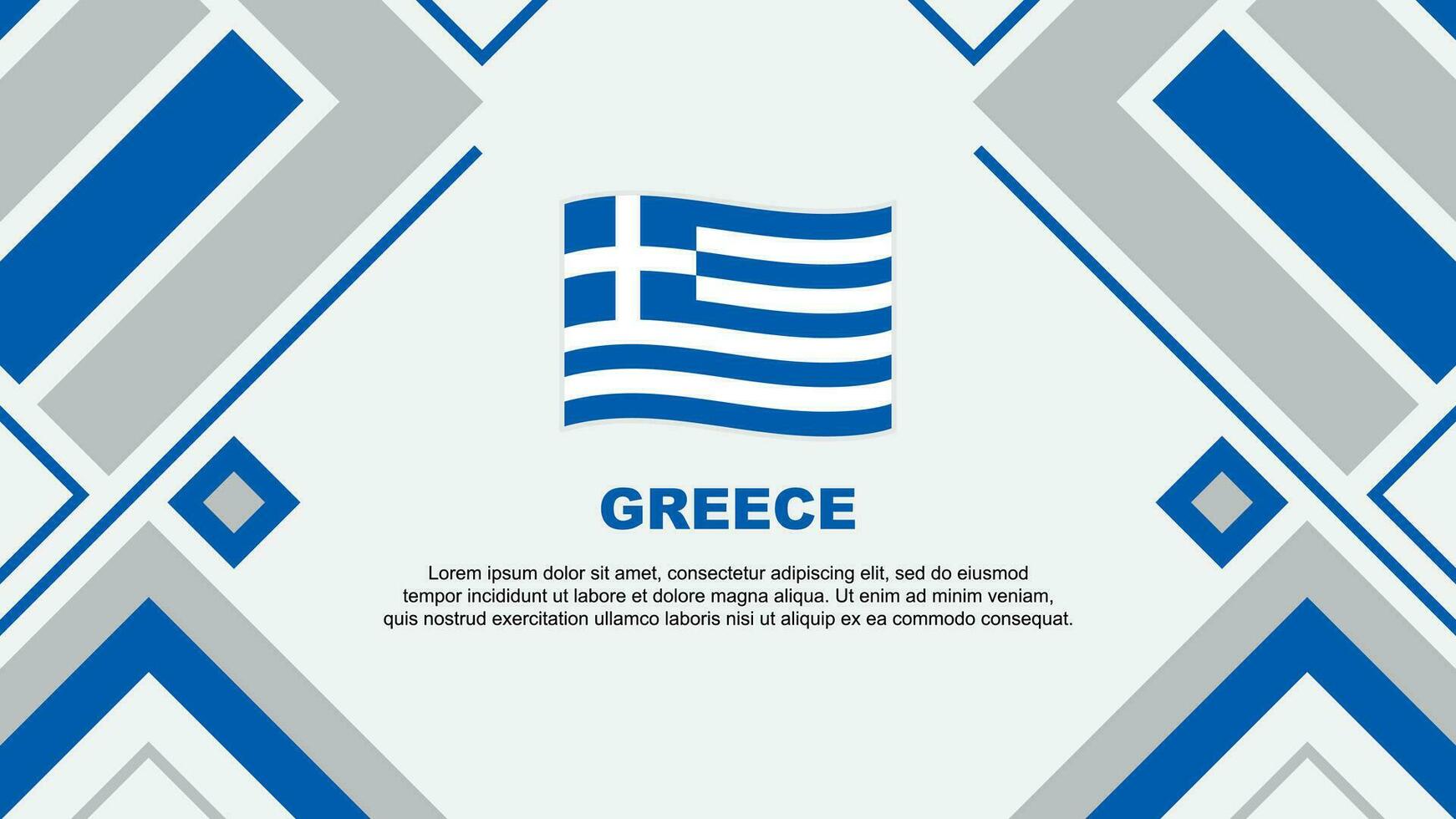 Grèce drapeau abstrait Contexte conception modèle. Grèce indépendance journée bannière fond d'écran vecteur illustration. Grèce drapeau