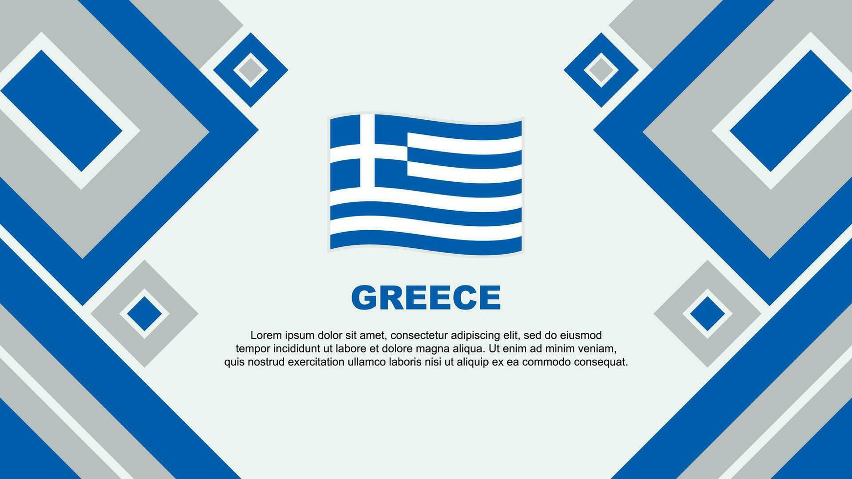 Grèce drapeau abstrait Contexte conception modèle. Grèce indépendance journée bannière fond d'écran vecteur illustration. Grèce dessin animé