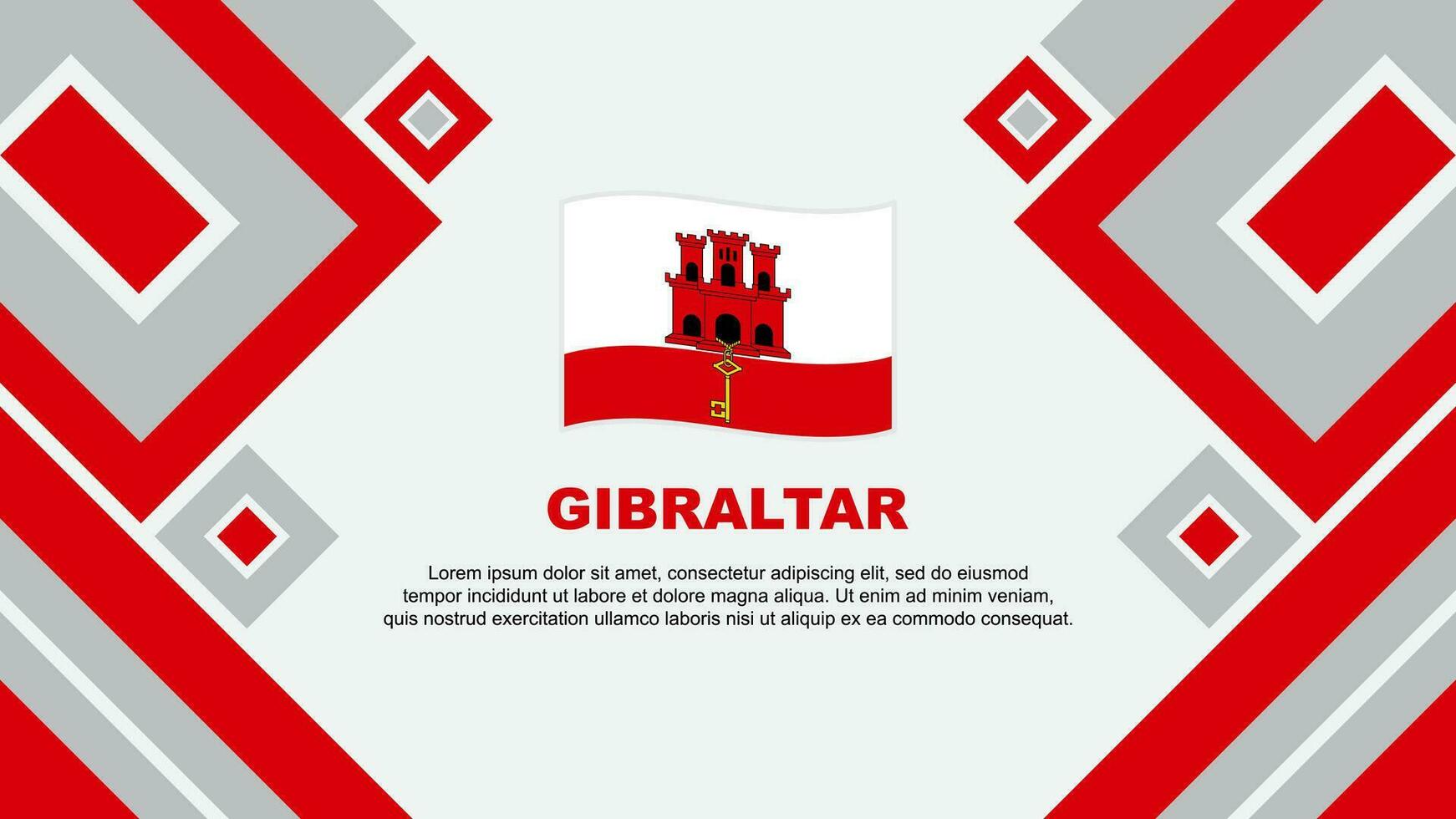 Gibraltar drapeau abstrait Contexte conception modèle. Gibraltar indépendance journée bannière fond d'écran vecteur illustration. Gibraltar dessin animé