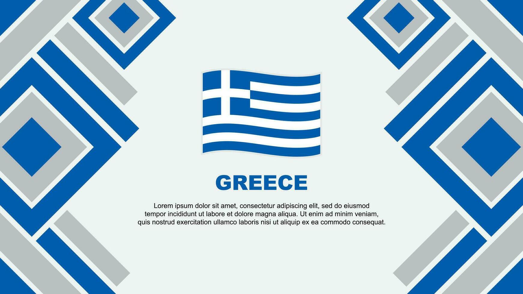 Grèce drapeau abstrait Contexte conception modèle. Grèce indépendance journée bannière fond d'écran vecteur illustration. Grèce