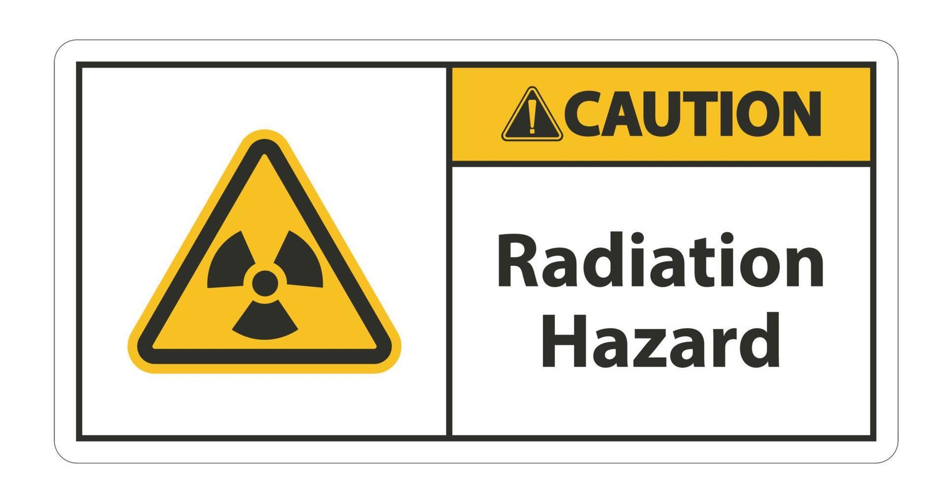 signe de symbole de danger de rayonnement isoler sur fond blanc, illustration vectorielle vecteur