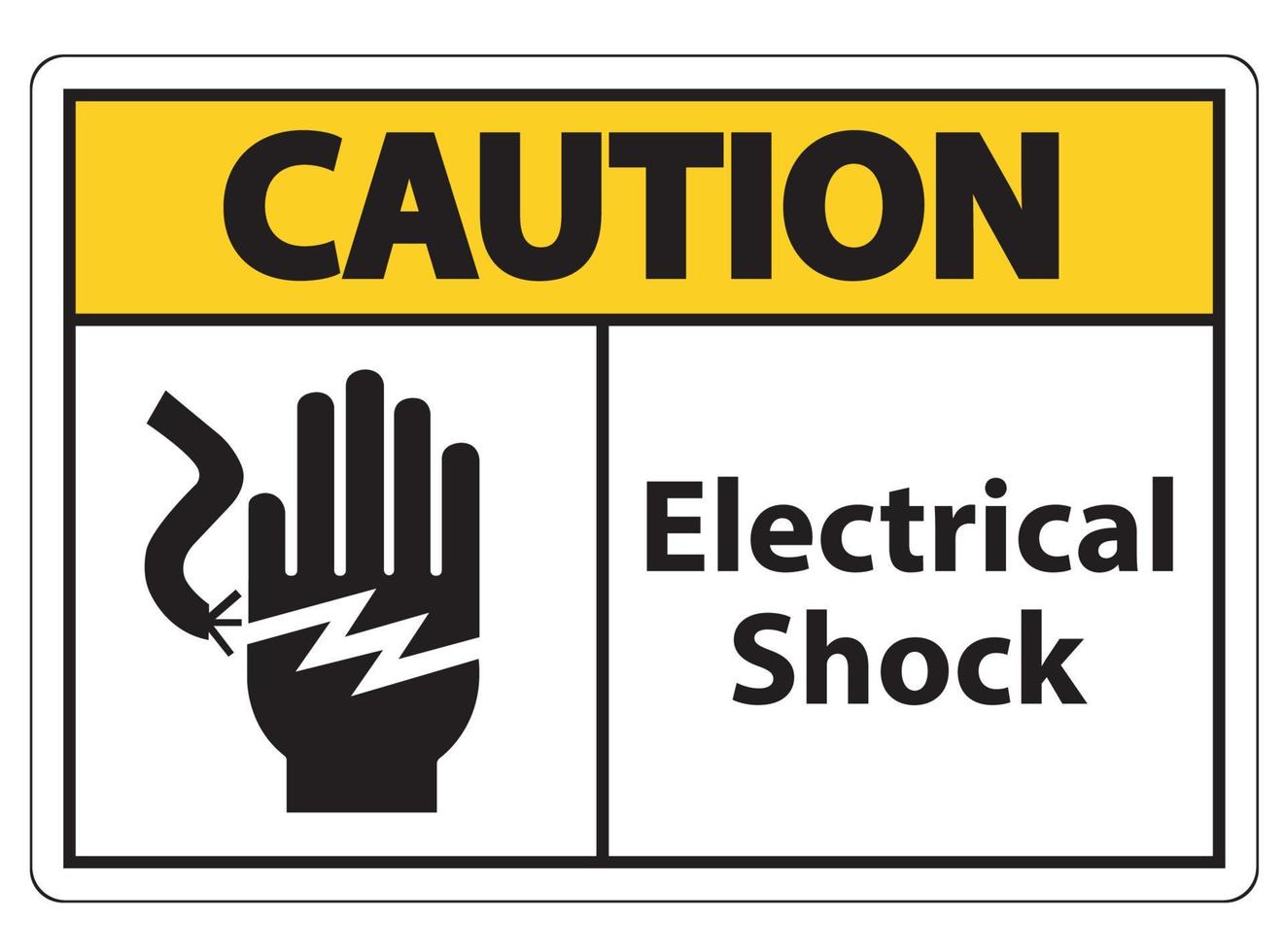 signe de symbole d'électrocution de choc électrique, illustration vectorielle, isoler sur l'étiquette de fond blanc .eps10 vecteur