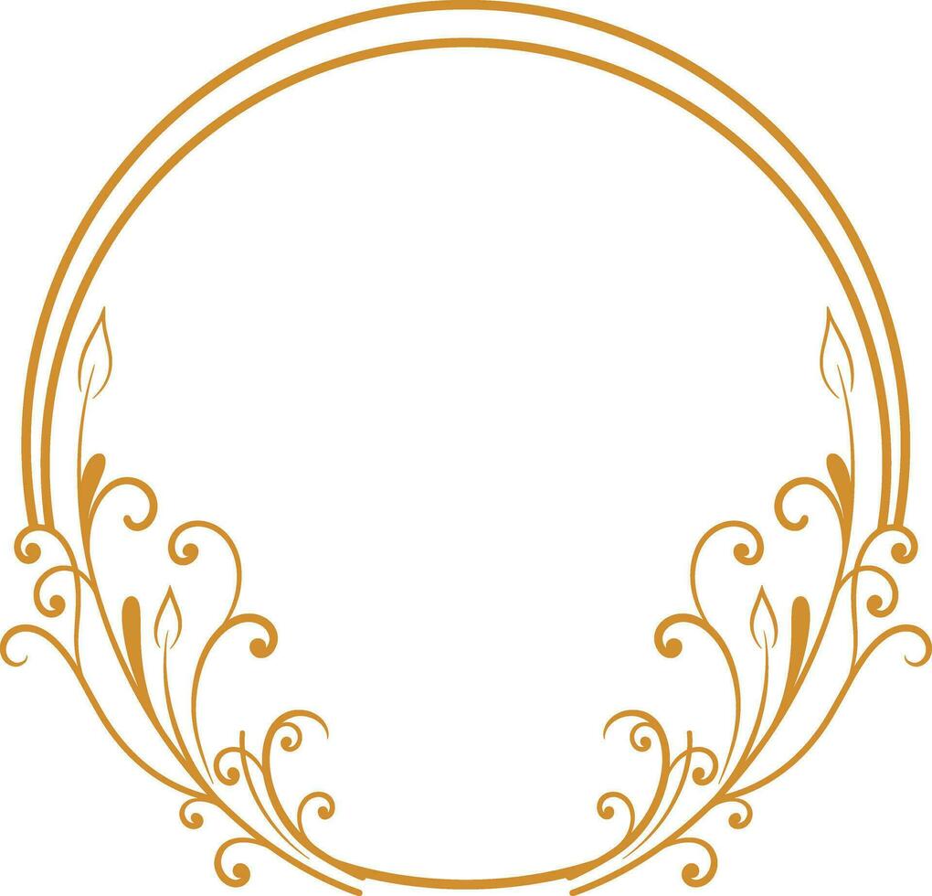cercle Cadre avec décoratif floral ancien ornement vecteur illustration