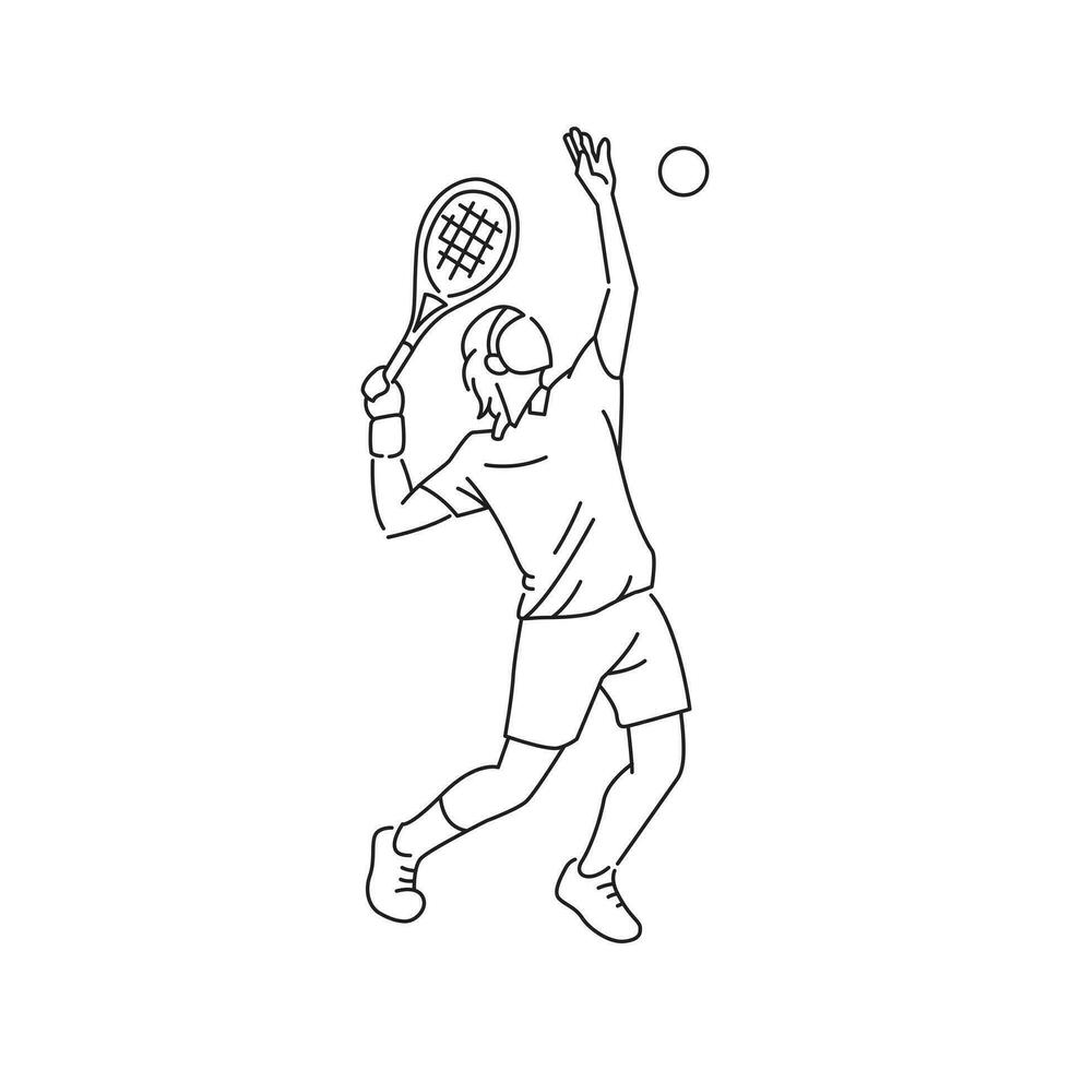 tennis joueur des sports vecteur collection