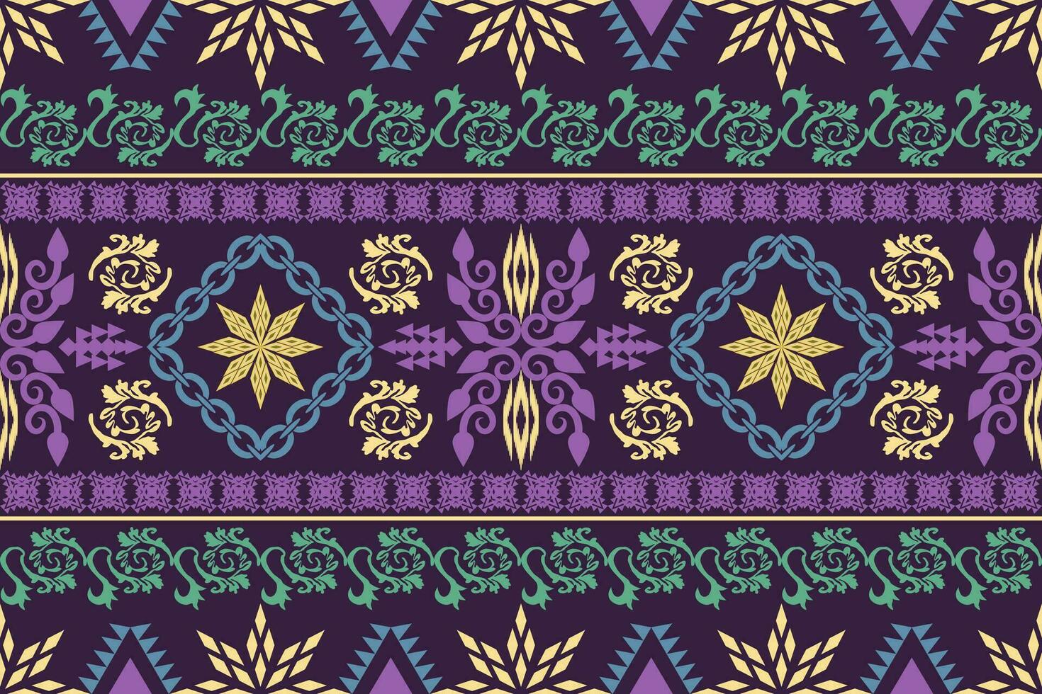 motif d'art traditionnel oriental ethnique géométrique.figure style de broderie tribale.design pour le fond, le papier peint, les vêtements, l'emballage, le tissu, l'élément, l'illustration vectorielle. vecteur