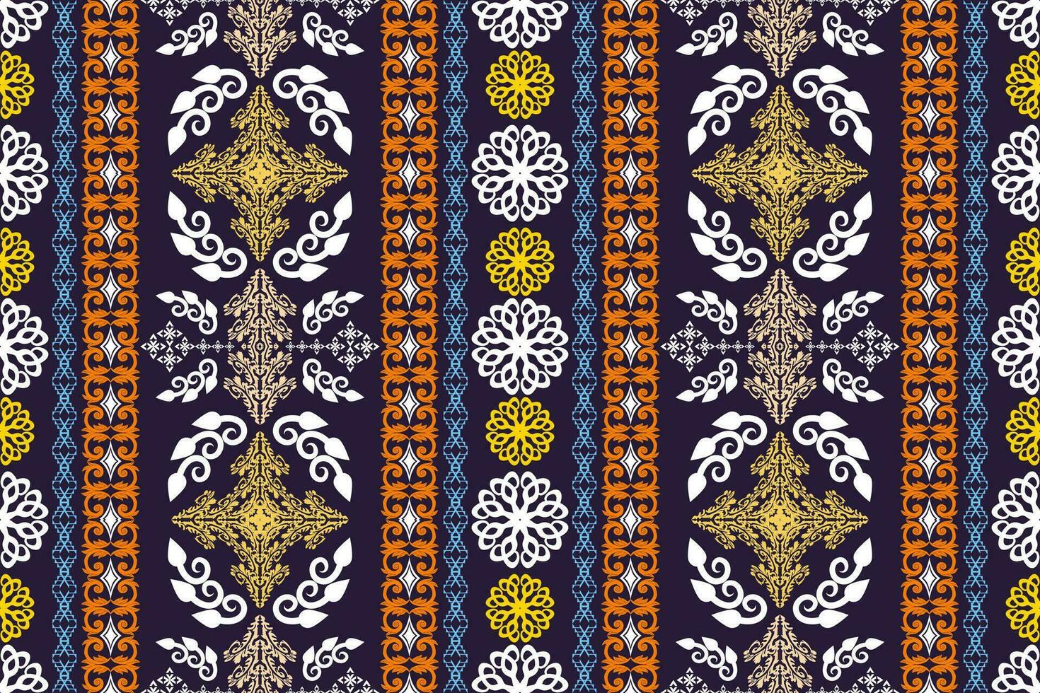 motif d'art traditionnel oriental ethnique géométrique.figure style de broderie tribale.design pour le fond, le papier peint, les vêtements, l'emballage, le tissu, l'élément, l'illustration vectorielle. vecteur