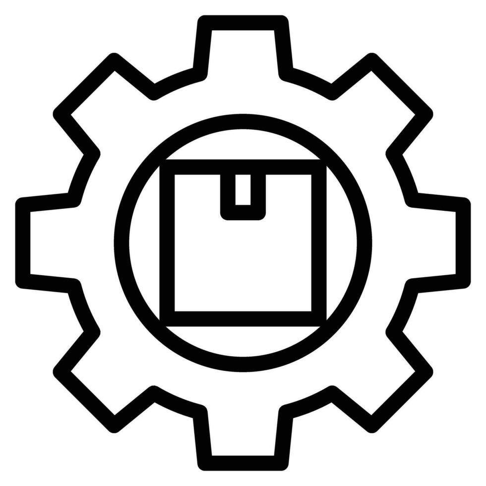 industrie icône ligne contour vecteur signe symbole graphique illustration