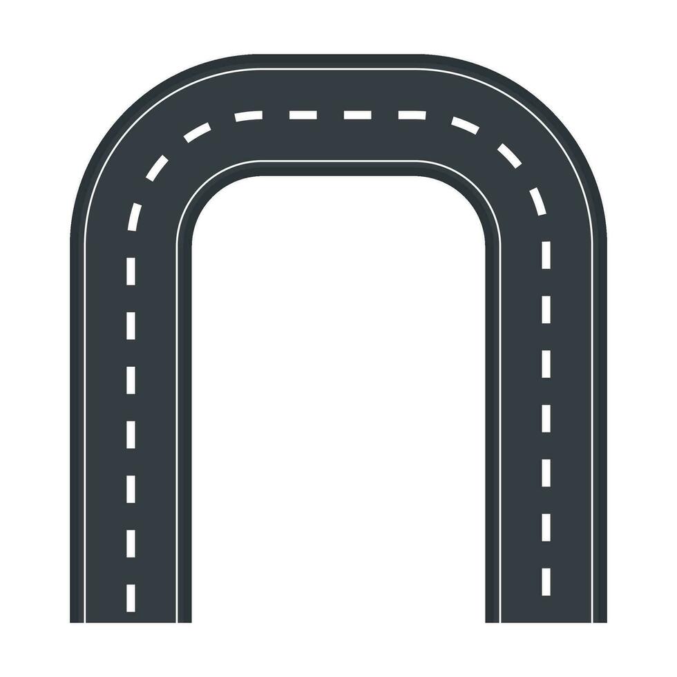 plat illustration de route sur isolement Contexte vecteur