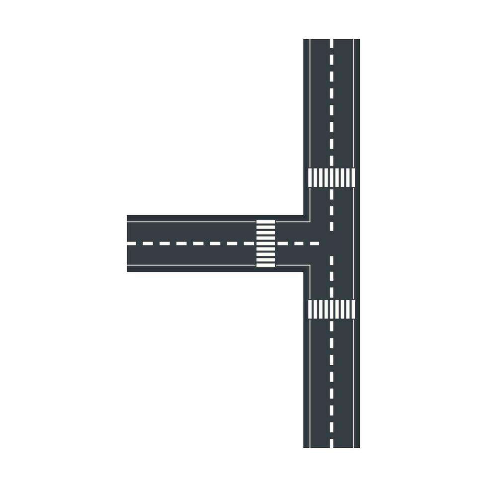 plat illustration de route sur isolement Contexte vecteur