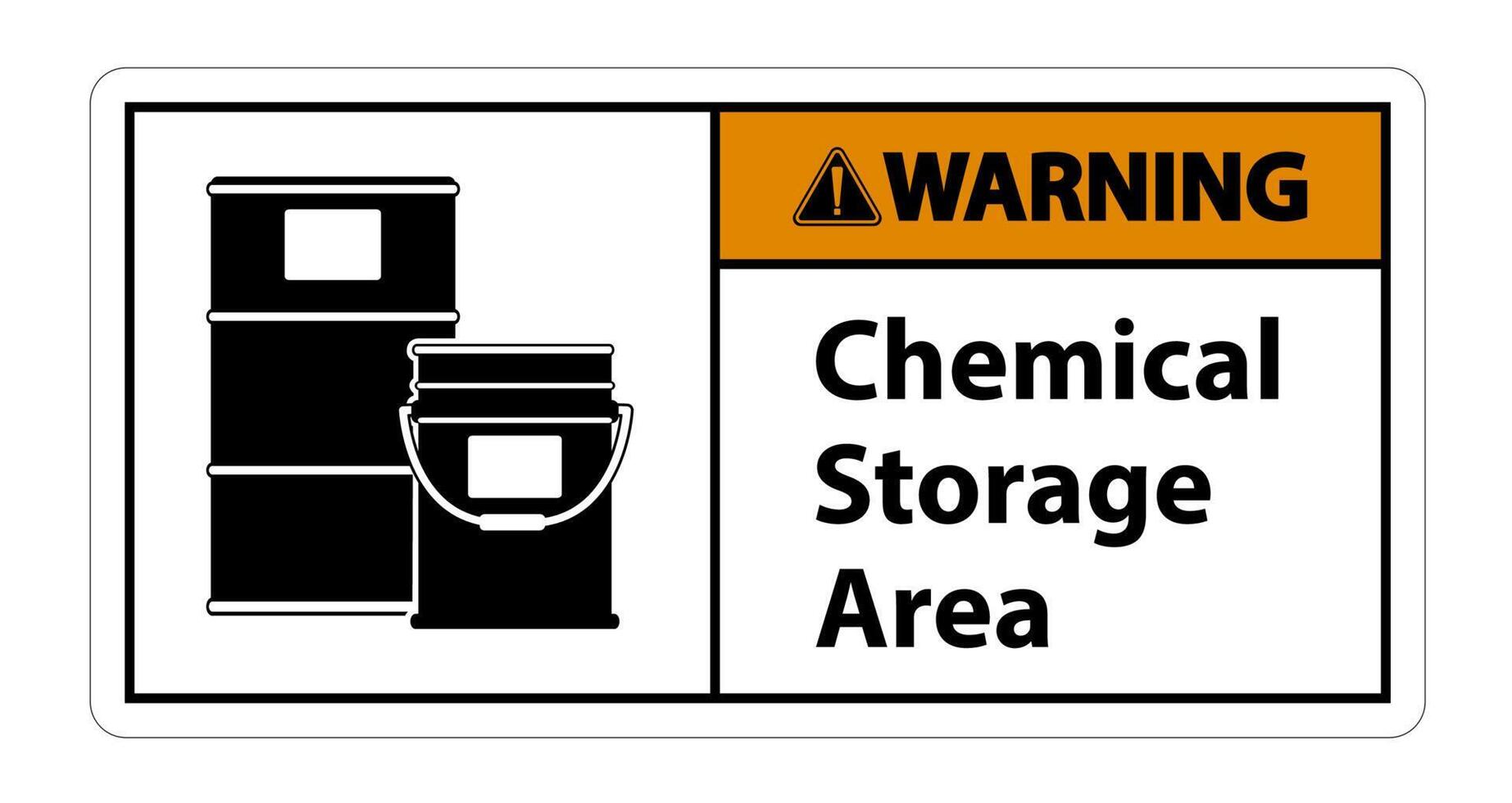 Avertissement signe de symbole de stockage chimique isoler sur fond transparent, illustration vectorielle vecteur