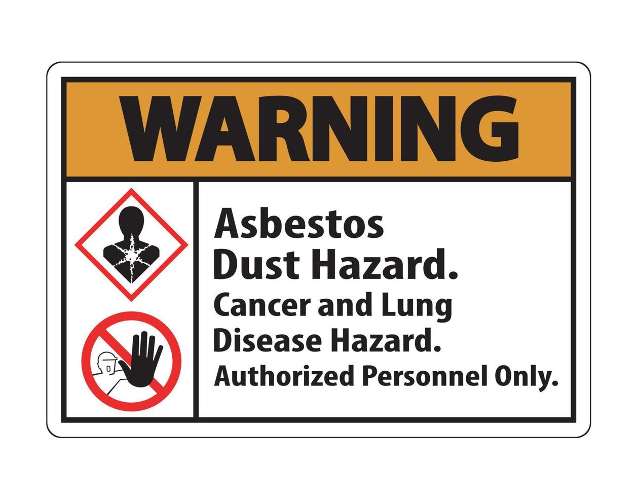 étiquette d'avertissement danger de maladie, personnel autorisé uniquement isoler sur fond transparent, illustration vectorielle vecteur