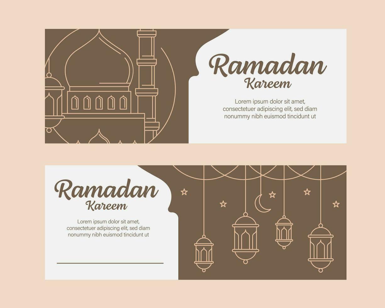 Ramadan kareem bannière modèle vecteur conception