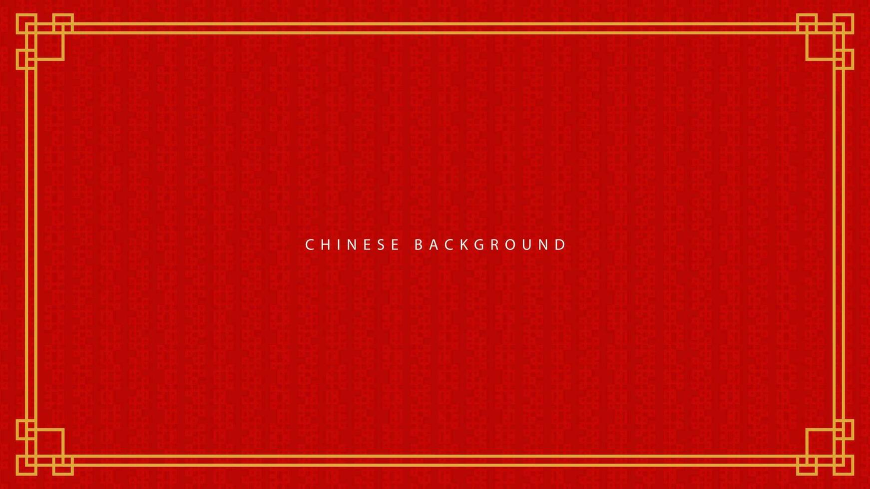 vecteur illustration de une chinois Cadre Contexte dans rouge et or couleurs