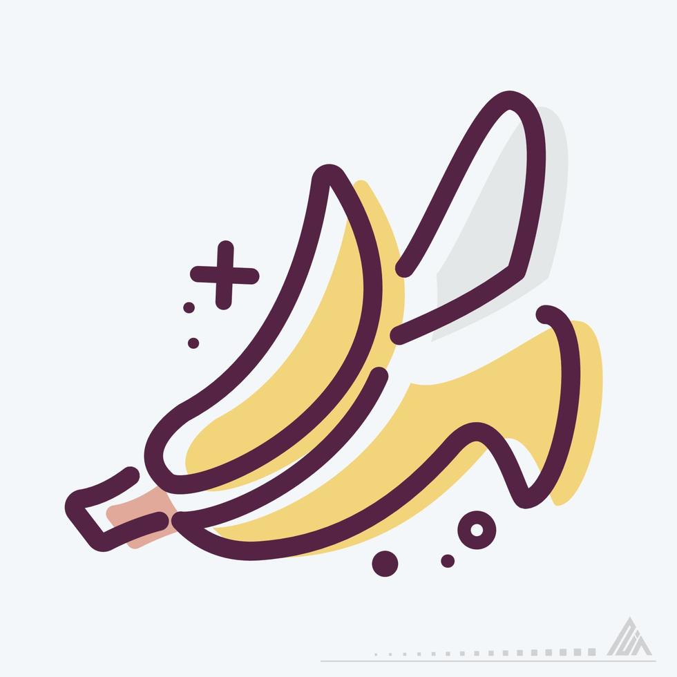 icône banane - style mbe vecteur