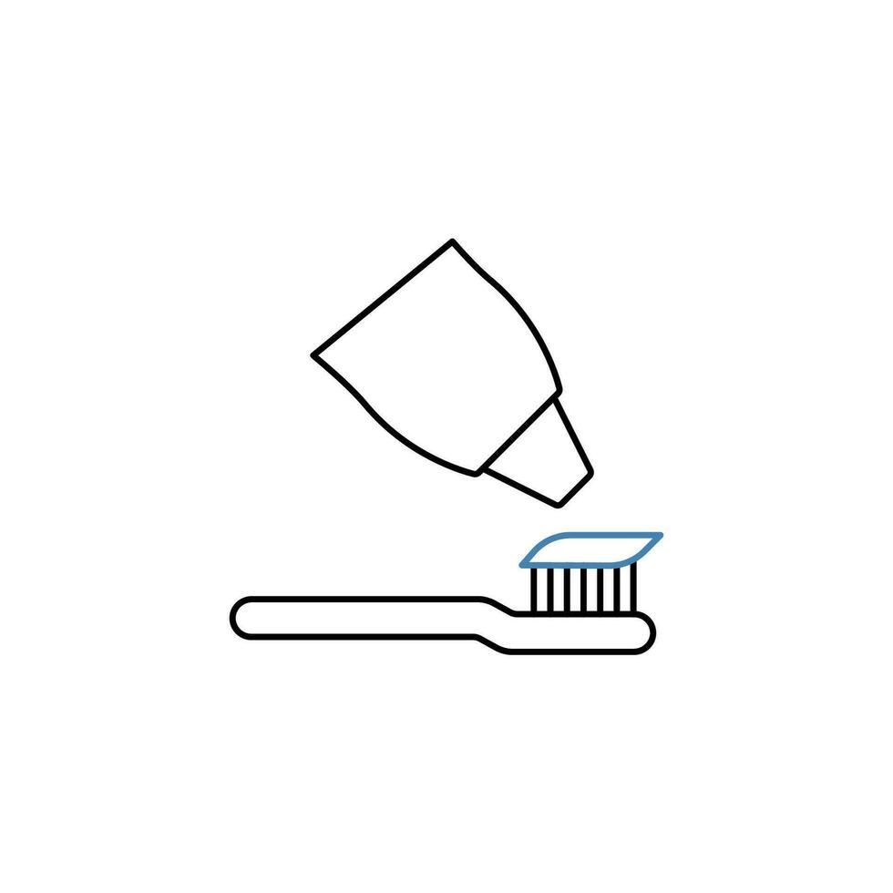 dentifrice concept ligne icône. Facile élément illustration. dentifrice concept contour symbole conception. vecteur