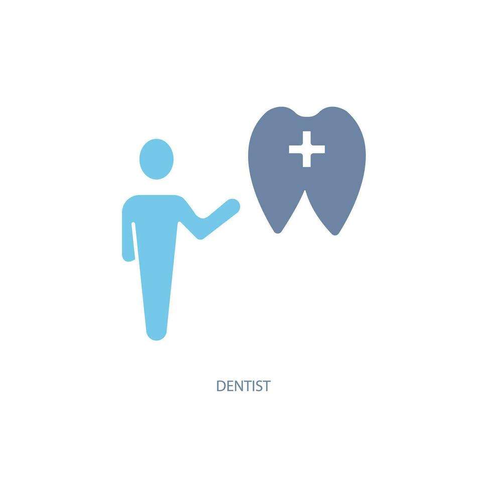 dentiste concept ligne icône. Facile élément illustration. dentiste concept contour symbole conception. vecteur