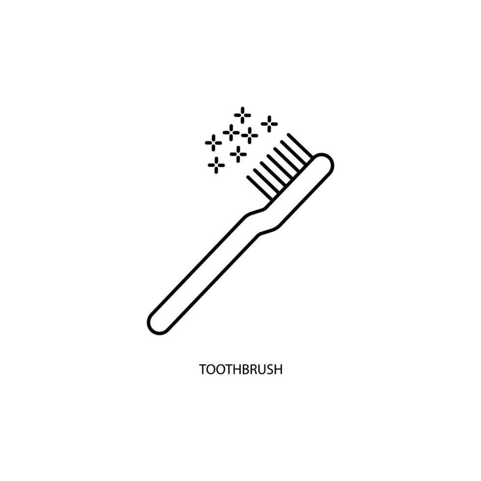 brosse à dents concept ligne icône. Facile élément illustration. brosse à dents concept contour symbole conception. vecteur