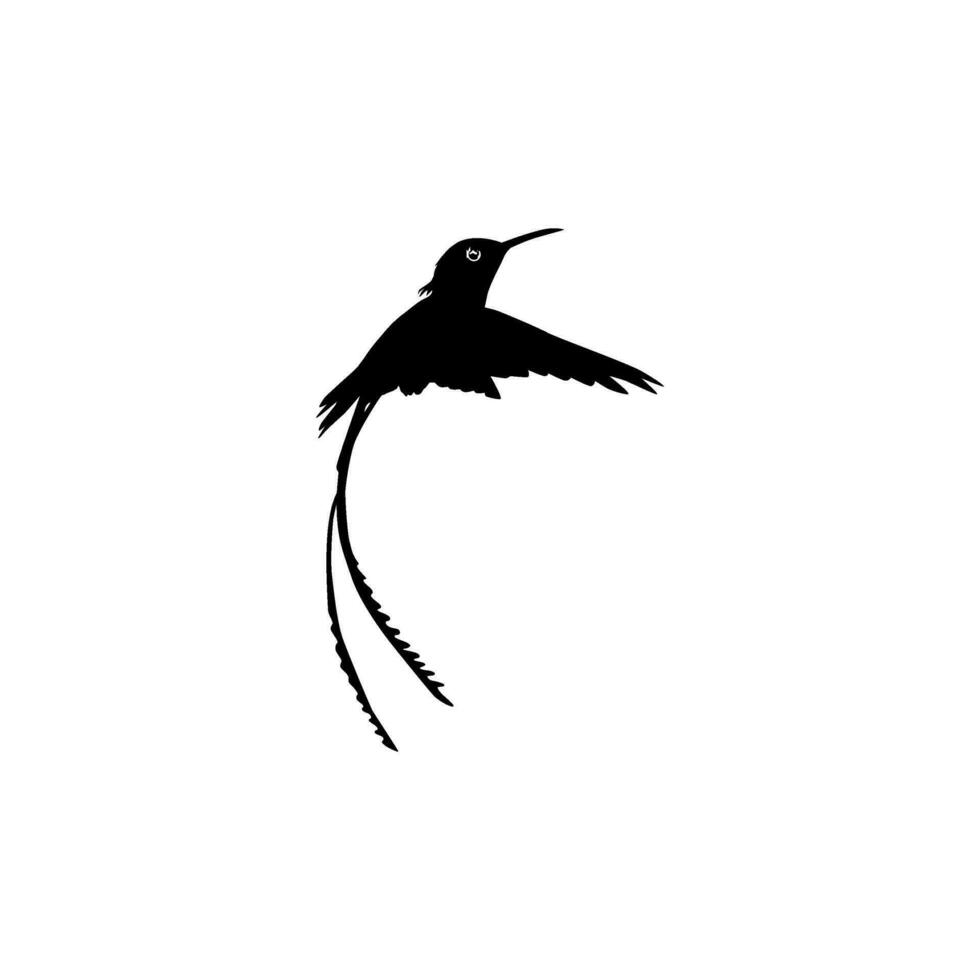 en volant colibri silhouette, pouvez utilisation art illustration, site Internet, logo gramme, pictogramme ou graphique conception élément. vecteur illustration