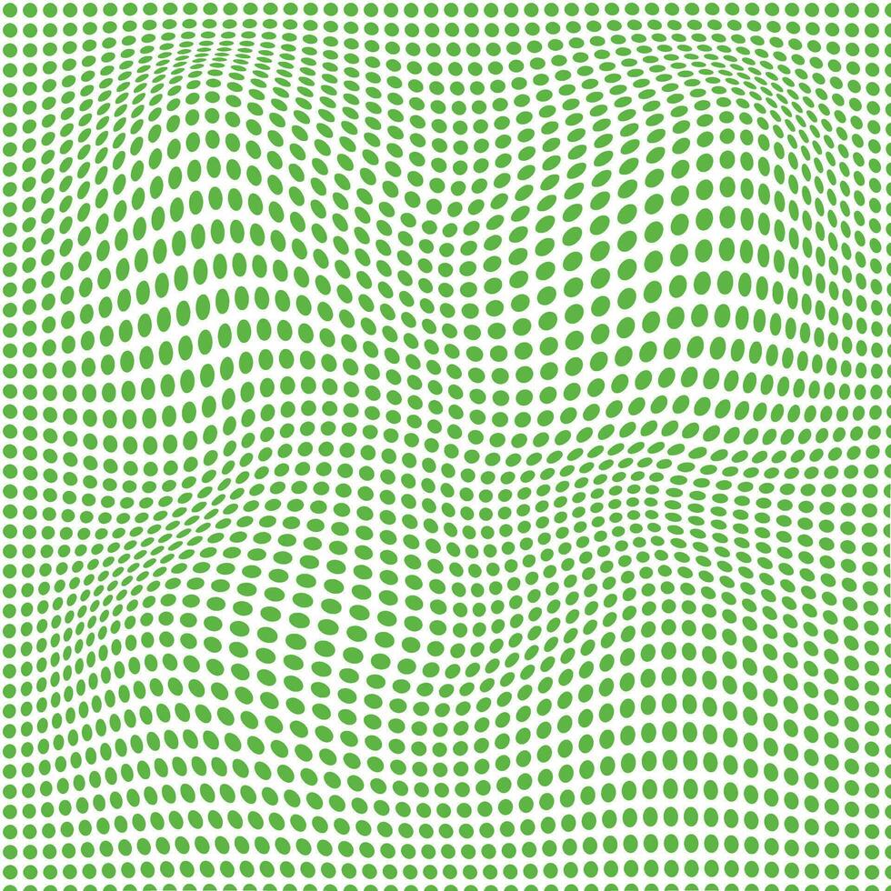 Facile abstrait jointes vert Couleur petit polka point cercle fausser ondulé modèle art travail vecteur