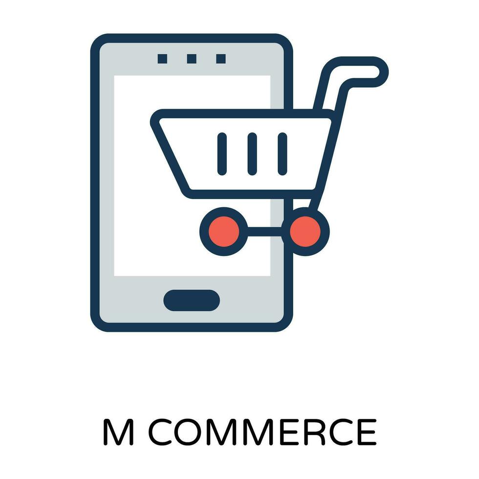 m commerce à la mode vecteur