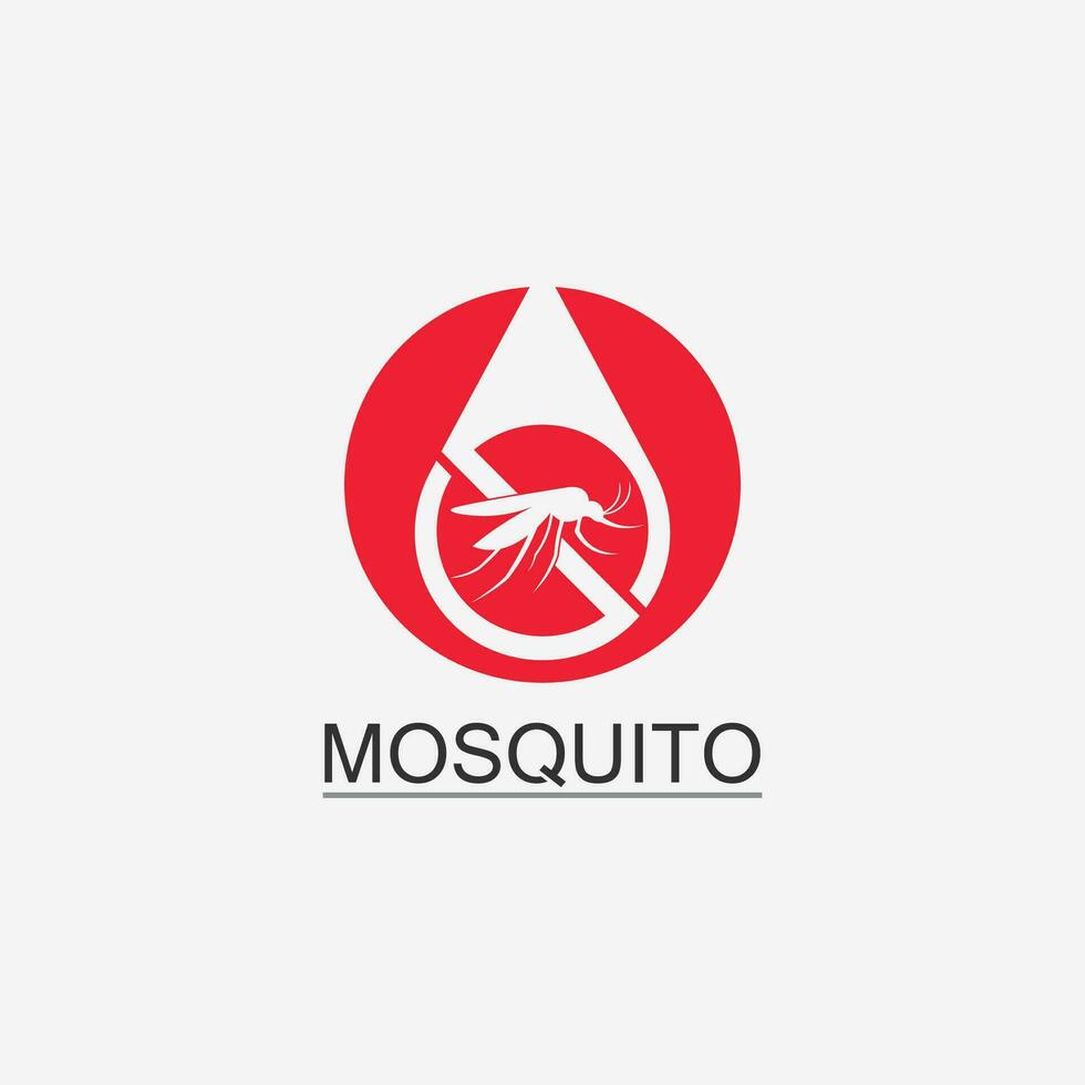 moustique icône et insecte logo animal illustration conception graphique vecteur