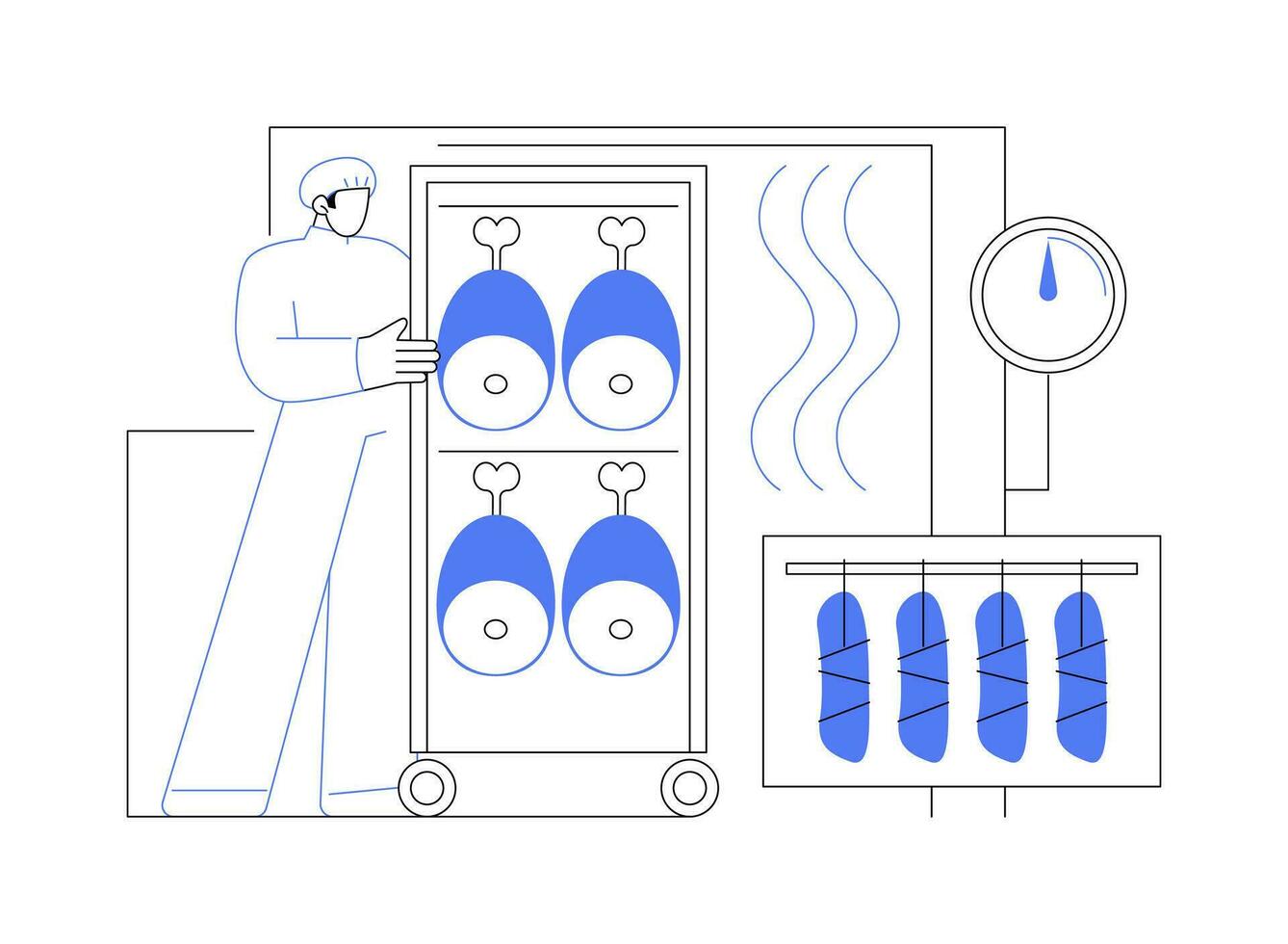 fumeur chambre abstrait concept vecteur illustration.