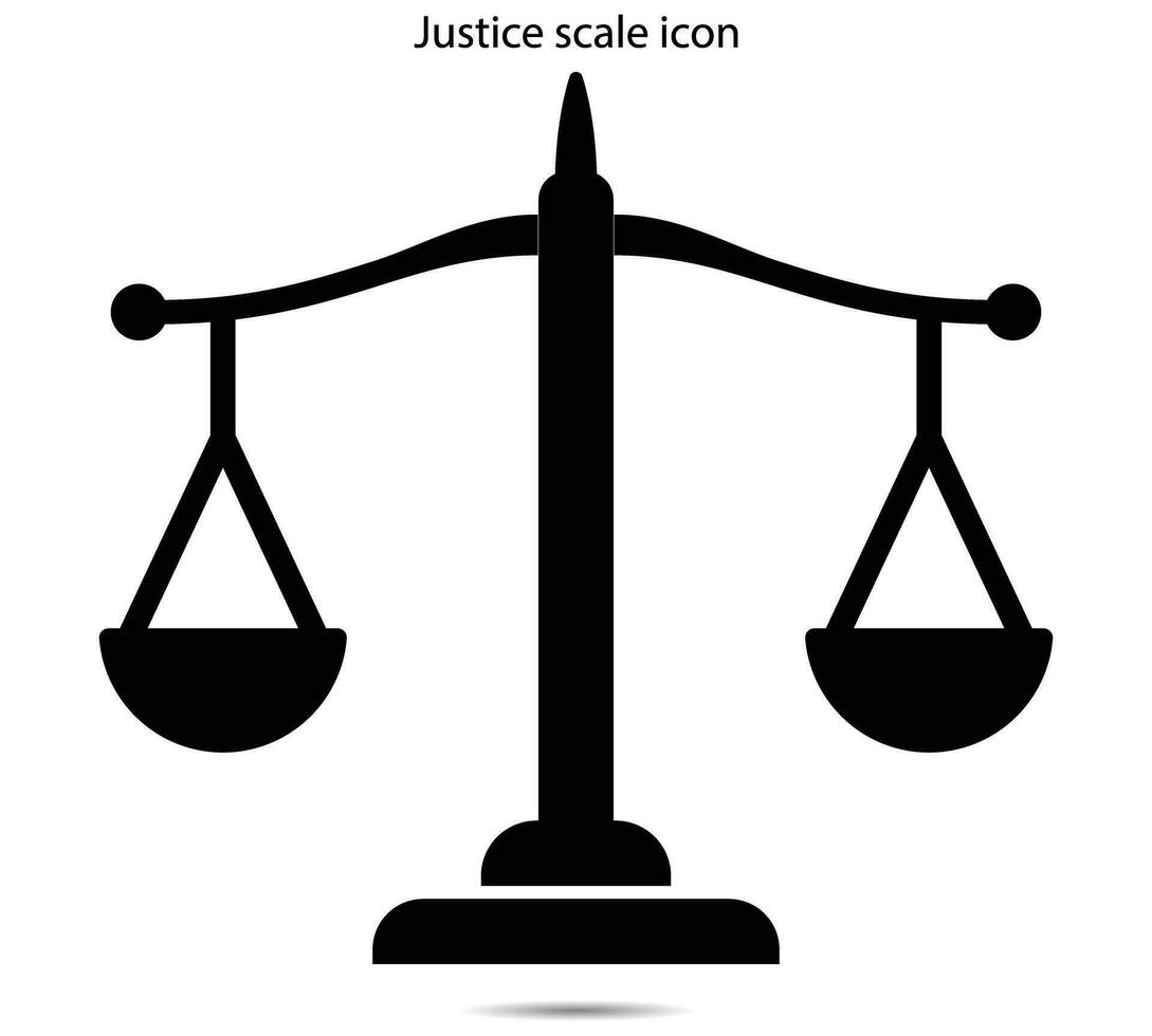Justice échelle icône, vecteur illustrateur