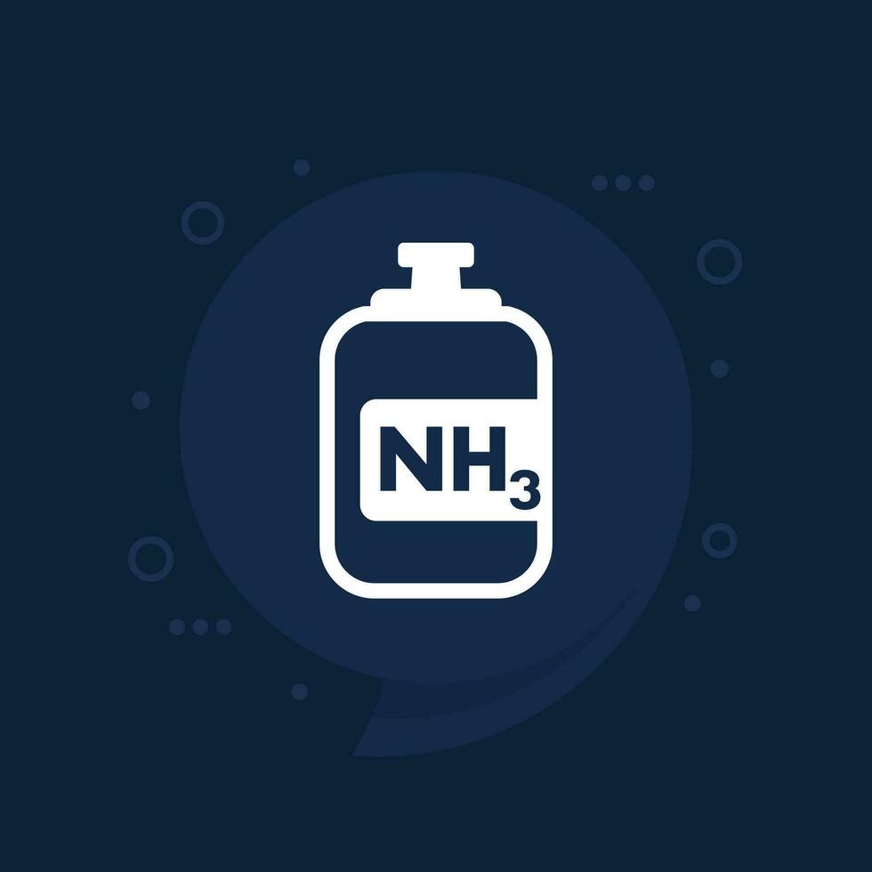 nh3 gaz réservoir, ammoniac icône pour la toile vecteur