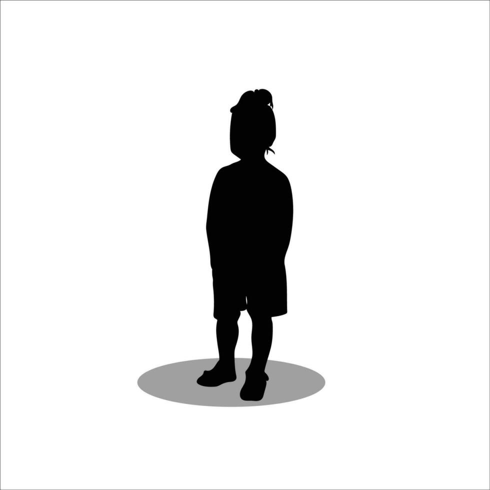 fille silhouette Stock vecteur illustration