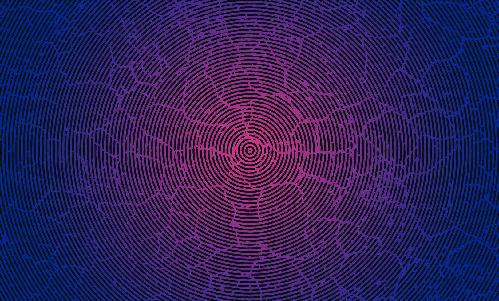 une violet et bleu empreinte digitale effet avec grungy Contexte avec une circulaire modèle vecteur