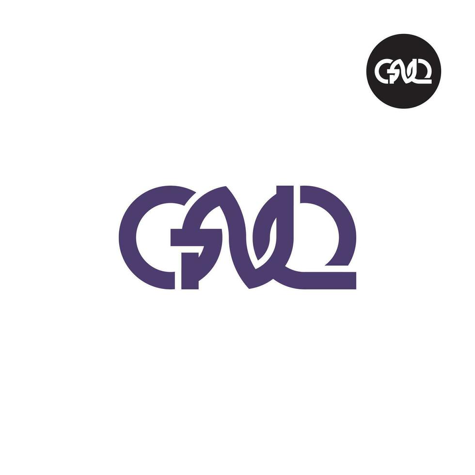 lettre gnq monogramme logo conception vecteur